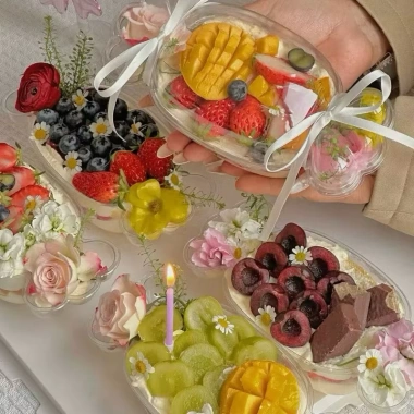 Set 10 Hộp Nhựa Hình Chiếc Kẹo Đựng Bánh Lạnh - Nhẹ, Bảo Quản, Giá 71.070₫