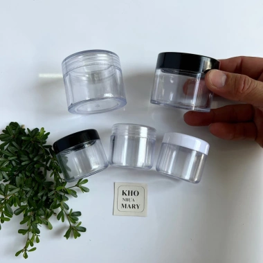 Set 10 Hủ Kiếng Trong Suốt 30ml-50ml-20ml-10ml-5ml Dùng Cho Mẫu Thử Spa, Đựng Kem Giá Ưu Đãi 15.000đ