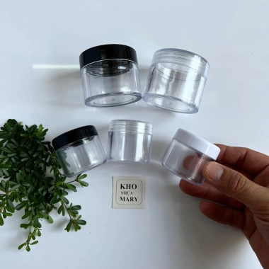 Set 10 Hủ Kiếng Trong Suốt 30ml-50ml-20ml-10ml-5ml Dùng Cho Mẫu Thử Spa, Đựng Kem Giá Ưu Đãi 15.000đ