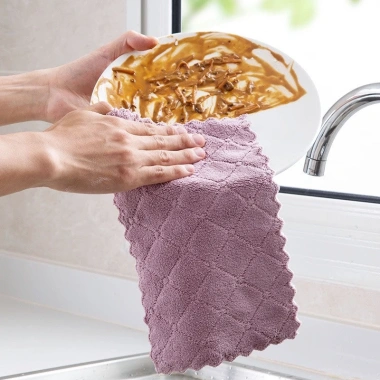Set 10 khăn lau bếp 2 mặt siêu thấm, đa năng, tái sử dụng, lau cốc chén - 16.500₫ 6