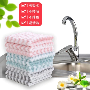 Set 10 khăn lau chén bát đa năng siêu thấm hút sợi vải - Giá chỉ 26.500₫
