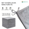 Set 10 Khăn Lau Đa Năng Tuấn Tài 30x30cm Microfiber Cao Cấp, Thấm Hút Nhanh 2