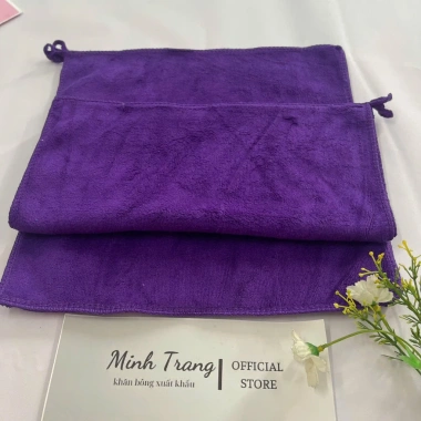 Set 10 khăn microfiber 30x30 có móc treo 2 mặt - Đa năng lau nail, tay, bếp, mềm dày 3