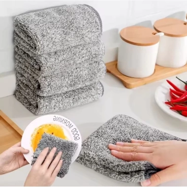 Set 10 Khăn Than Tre Lau Bếp Đa Năng, Siêu Thấm Hút, Kháng Khuẩn, Giá 27.000 VND 2