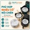 Set 10 khay giấy bạc lót nồi chiên không dầu 18-24cm dày cứng, tái sử dụng 5