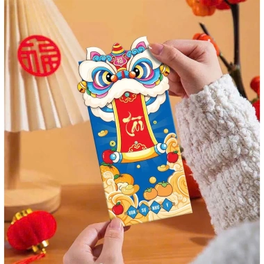 Set 10 Lì xì Lân Dọc Phúc Lộc Tài - Đồ May Mắn Tết Năm Mới, Giá 17.499 VND