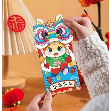 Set 10 Lì xì Lân Dọc Phúc Lộc Tài - Đồ May Mắn Tết Năm Mới, Giá 17.499 VND