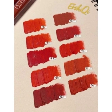 Sét 10 son kem lì lâu trôi ERSHIQI màu hồng cute - Giá chỉ 79.000đ 3