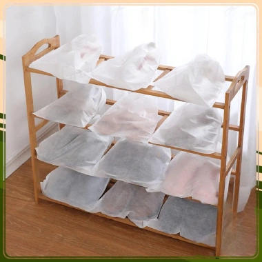 Set 10 Túi Đựng Giày Vải Không Dệt Trắng Chống Bụi Bẩn Dây Rút - Giá 14.000₫