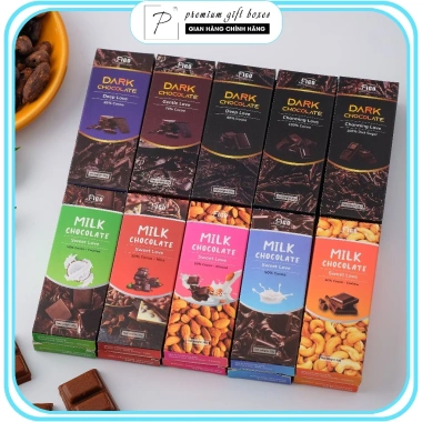 Set 10 vị Mix Socola Đen + Sữa 20gr FIGO - Quà Valentine, Thử Đắng, Giá ưu đãi 139k