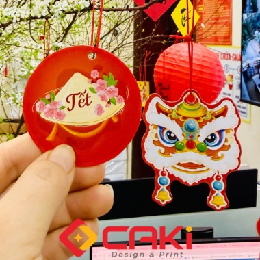 Set 100 Liễn In 2 Mặt + Dây Treo, 50 Thẻ Tag Mai Đào Trang Trí Tết 15.000đ