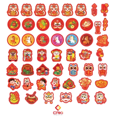 Set 100 Liễn In 2 Mặt + Dây Treo, 50 Thẻ Tag Mai Đào Trang Trí Tết 15.000đ