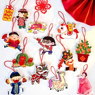 Set 100 Liễn Tết Thẻ Tag Treo Mai Đào Chúc Năm Mới kèm dây – Giá chỉ 29.000đ