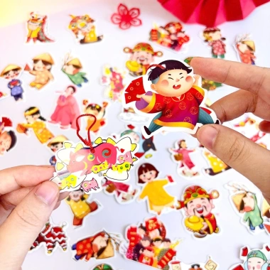 Set 100 Liễn Tết Thẻ Tag Treo Mai Đào Chúc Năm Mới kèm dây – Giá chỉ 29.000đ