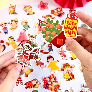 Set 100 Liễn Tết Thẻ Tag Treo Mai Đào Chúc Năm Mới kèm dây – Giá chỉ 29.000đ