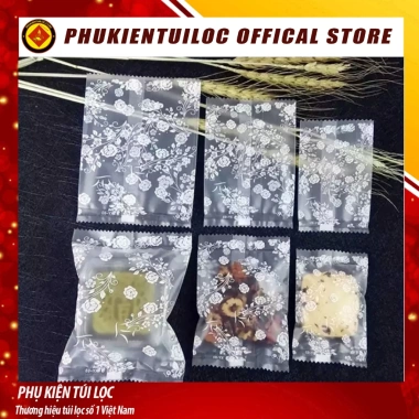 Set 100 Túi Đựng Bánh Quy & Trà Hoa Trắng Mờ Hoa Hồng - Nhiều Kích Thước, Giá Rẻ 17.000 VNĐ - Phukientuiloc 3