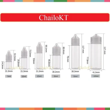 SET 10sp Chai chiết tinh chất dầu mực xăm 30ml-100ml - Vỏ chai đựng tinh dầu, juice giá sỉ ưu đãi 2