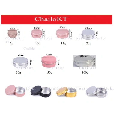 SET 10SP hũ thiếc mini & hộp nhôm 5-50g & 5-50ml - Đựng sáp nước hoa khô, giá 57.890₫