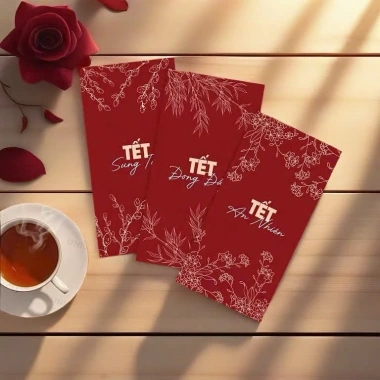 Set 12 Bao Lì Xì Tết 2.026 Hoa Nhí Độc Quyền Giấy C150 Dày Cán Mịn 16.000 VND