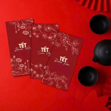 Set 12 Bao Lì Xì Tết 2.026 Hoa Nhí Độc Quyền Giấy C150 Dày Cán Mịn 16.000 VND