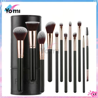 Set 12 cọ trang điểm chuyên nghiệp kèm túi đựng, quà tặng lý tưởng, chỉ 188.100₫