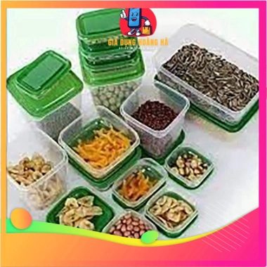 SET 17 hộp đựng thực phẩm nhựa PET an toàn, bảo quản thực phẩm sạch, giảm giá 114.698₫ 4