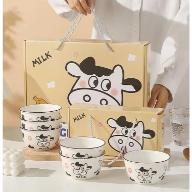 Set 2-4 bát sứ bò sữa dễ thương - Quà sinh nhật tân gia LILA SETBAT41 99.899₫