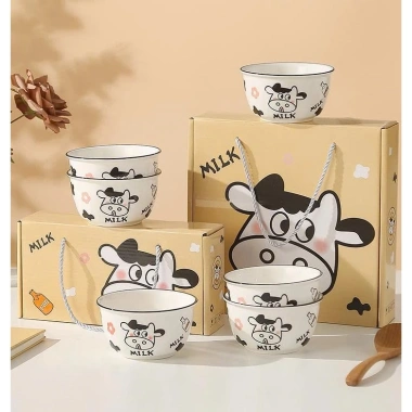 Set 2-4 bát sứ bò sữa dễ thương - Quà sinh nhật tân gia LILA SETBAT41 99.899₫