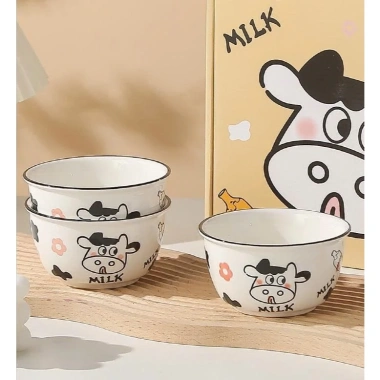 Set 2-4 bát sứ bò sữa dễ thương - Quà sinh nhật tân gia LILA SETBAT41 99.899₫