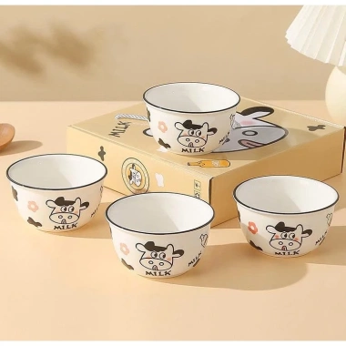 Set 2-4 bát sứ bò sữa dễ thương - Quà sinh nhật tân gia LILA SETBAT41 99.899₫