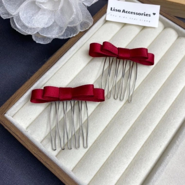 Set 2 chiếc kẹp tóc mái nơ chống trượt - Phụ kiện tóc cài tóc, lược kẹp tóc 95A giá 24.500 VND 9