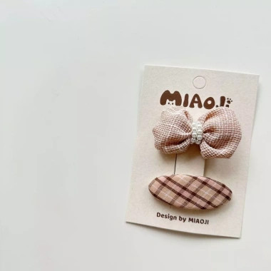 Set 2 kẹp tóc bé phong cách Hàn Quốc handmade chất lượng cao giảm giá 28.653đ