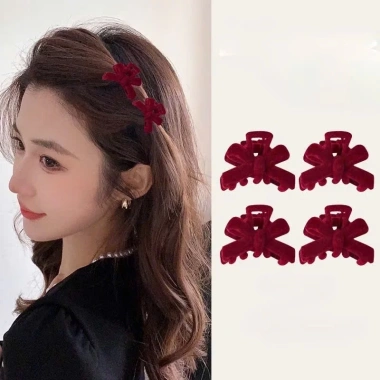 Set 2 Kẹp Tóc Nơ Nhung Mini Siêu Xinh Cho Nữ - Giá 14.900 VNĐ Giảm Sốc