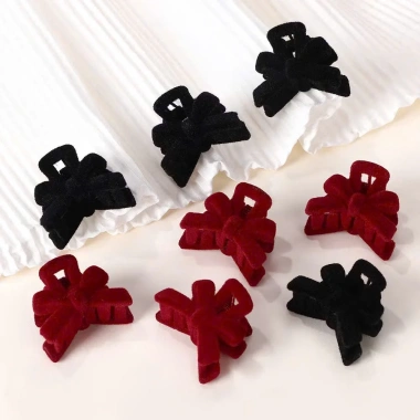 Set 2 Kẹp Tóc Nơ Nhung Mini Siêu Xinh Cho Nữ - Giá 14.900 VNĐ Giảm Sốc