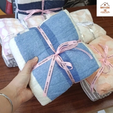 Set 2 khăn tắm cotton organic nhập Nhật 60x120cm mềm mại thấm hút tốt 135k 6