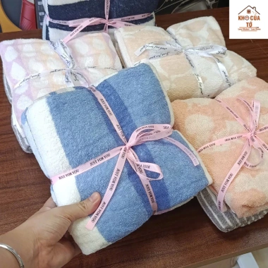 Set 2 khăn tắm cotton organic nhập Nhật 60x120cm mềm mại thấm hút tốt 135k 8