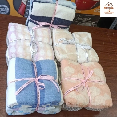 Set 2 khăn tắm cotton organic nhập Nhật 60x120cm mềm mại thấm hút tốt 135k 9