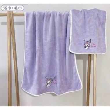 Sét 2 khăn tắm & khăn mặt Kuromi siêu thấm hút, mềm mại, khô nhanh, dễ thương – Chỉ 75.000đ 6 Sét 2 khăn tắm & khăn mặt Kuromi siêu thấm hút, mềm mại, khô nhanh, dễ thương – Chỉ 75.000đ 6