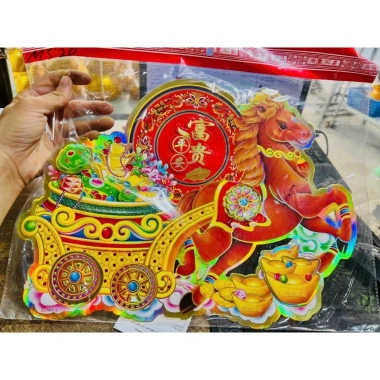 Set 2 Ngựa Nhung Dán Cửa Trang Trí Tết Bính Ngọ 2.026 - Giá chỉ 40.000 VND 7