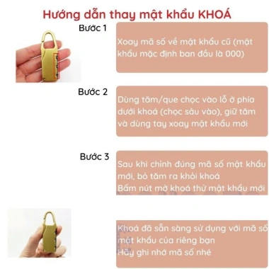 Set 2 Ổ Khóa 3 Chữ Số Mini An Toàn Cho Valy Balo Du Lịch Giá 15.999 VND 4