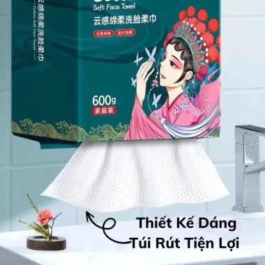 Set 2 Túi Khăn Mặt Khô Minaier Dùng 1 Lần Dạng Rút Gói Lớn Đa Năng và Móc Treo Tường 108.000 VND