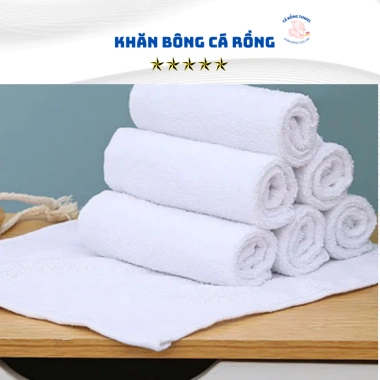 Set 20 khăn trắng cotton 30x30cm, thấm hút, sạch sẽ, giảm giá 79.000₫