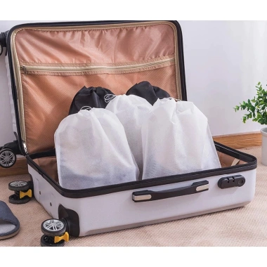 Set 20 Túi Đựng Giày Du Lịch Vải Không Dệt Đa Năng, Miệng Dây Rút Trắng 9.999₫ 4