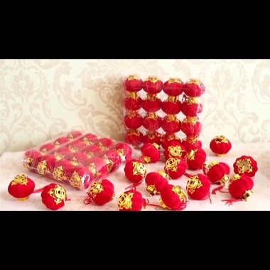 Set 25 đèn lồng mini treo cây cảnh Tết - Nhung đỏ, trang trí cây đào, quất, mai, giảm giá 55k 3 Set 25 đèn lồng mini treo cây cảnh Tết - Nhung đỏ, trang trí cây đào, quất, mai, giảm giá 55k 3