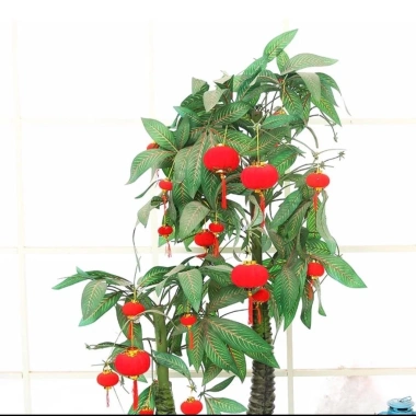 Set 25 đèn lồng mini treo cây cảnh Tết - Nhung đỏ, trang trí cây đào, quất, mai, giảm giá 55k