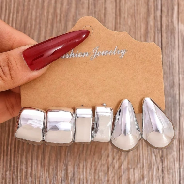 Set 3-9 đôi khuyên tai mạ bạc vàng - Sang trọng, cá tính, giảm còn 35.600đ