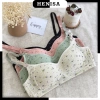 Set 3 áo lót bra nữ gân tăm HENISA – ôm form mỏng nhẹ hoa lá cute – 28.489₫