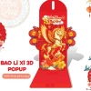 Set 3 Bao Lì Xì Popup 3D Cao Cấp Tết Bính Ngọ 2.026 - Giá chỉ 14.500₫ 6