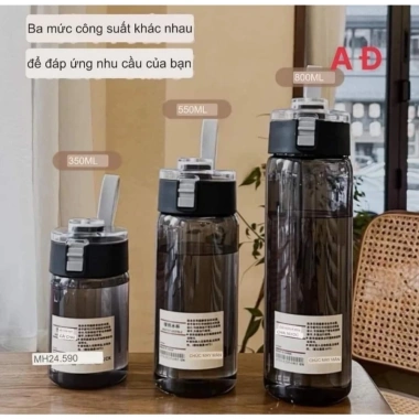 Set 3 bình đựng nước Muji - 350ml/550ml/800ml, an toàn sức khỏe, giá ưu đãi 77k