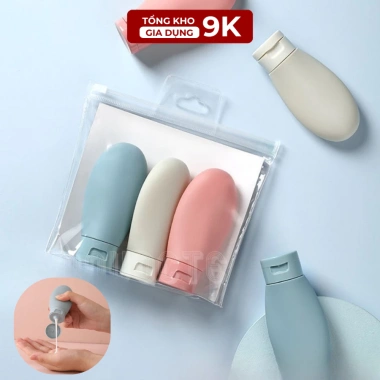 Set 3 Chai Chiết Sữa Tắm Du Lịch, Lọ Đựng Mỹ Phẩm, Dầu Gội, Sữa Tắm Nhiều Màu - Tiện Dụng, Giá 29.000 VND